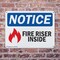 Signmission Fire Riser Inside OSHA Notice Sign, Plastic, 14in W x 10in L, 2PK OS-2PACK-NS-P-1014-L-12649 - alternate 5